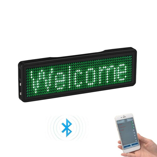 Bluetooth Led Name Badge Rechargeable Light Diy Programmable Scrolling Message Board Display Led,ty 2