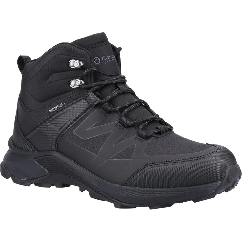 (12 UK, Black) Cotswold Mens Horton Walking Boots