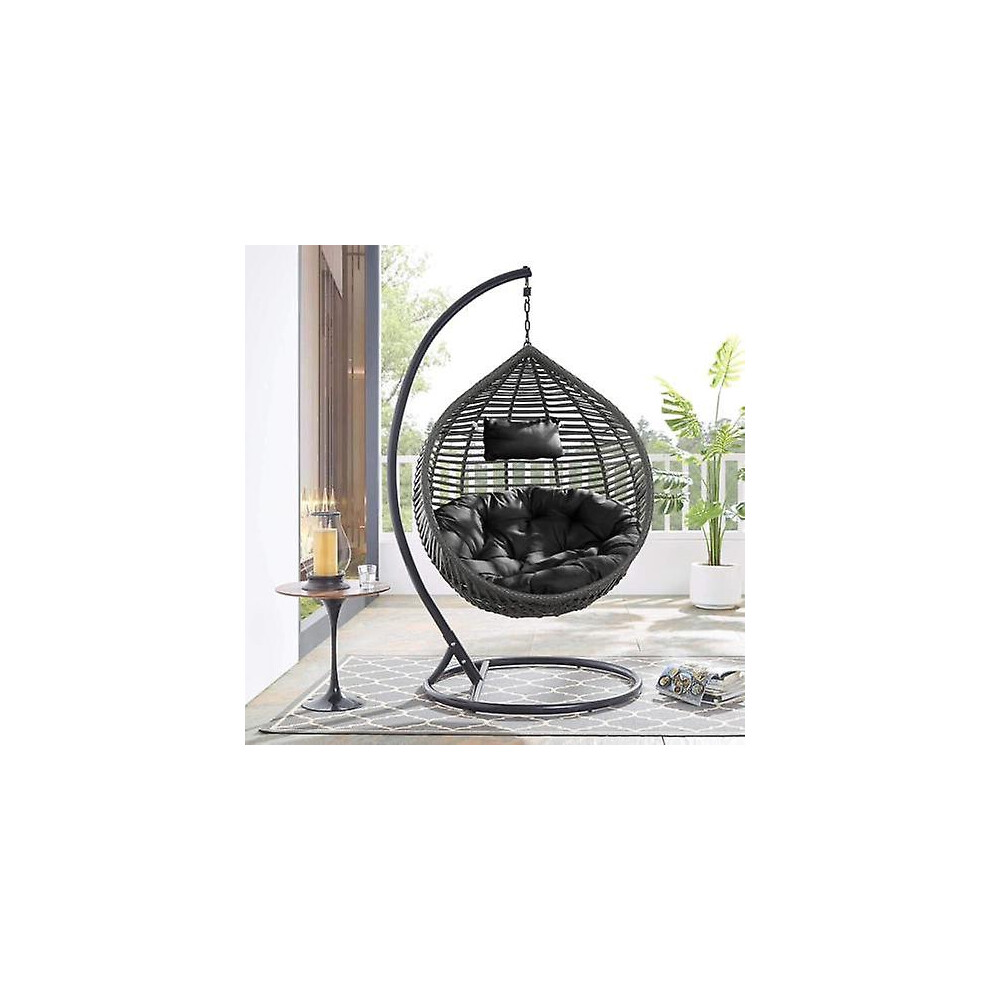 Warmiehomy Swing Hanging Chair Cushion Thicken Basket Black