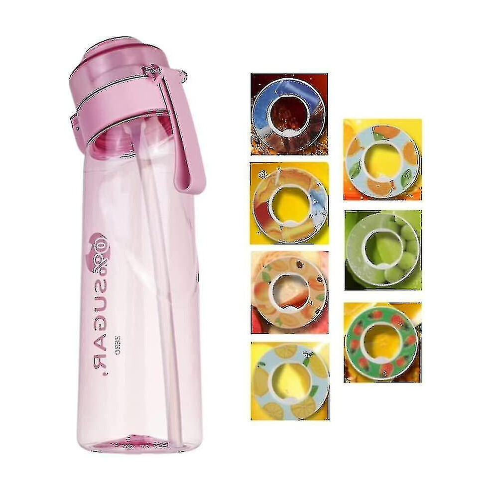 (Pink 3 random flavors) Airup Bottle Pod With Water Bottle, Air Up Water Bottle Flavour Pods Pack Scented For Flavouring Water Pods, 650ml Scent Air Up Water Bottle 0 Sugar