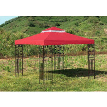 Gazebo Canopy Replacement Top Waterproof Cover - Outdoor Gazebo Canopy Cover - Double Tier UV30 Cover for Canopies, Garden, Patio, Yard Tent Red