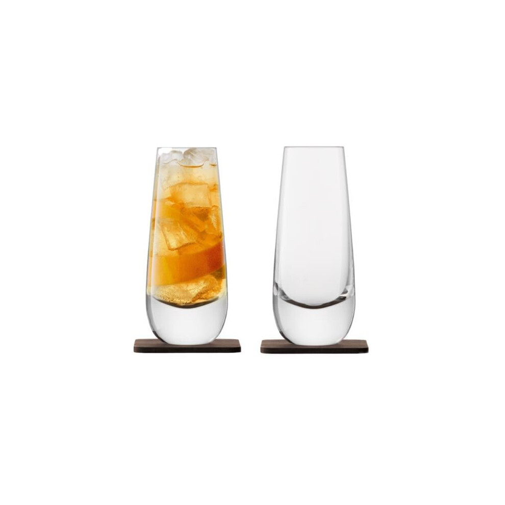 LSA Whisky Islay Mixer Glasses & Walnut Coasters (Set of Two) 0cl 0%