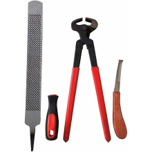 Horseshoe Shears, Large Slab Files, Stable Equipment - 3 Pieces/set