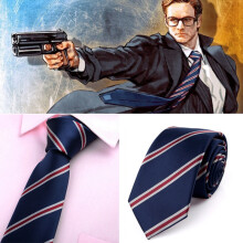Kingsman Same Tie Blue Background Striped Arrow Cosplay Business Fashion Gift