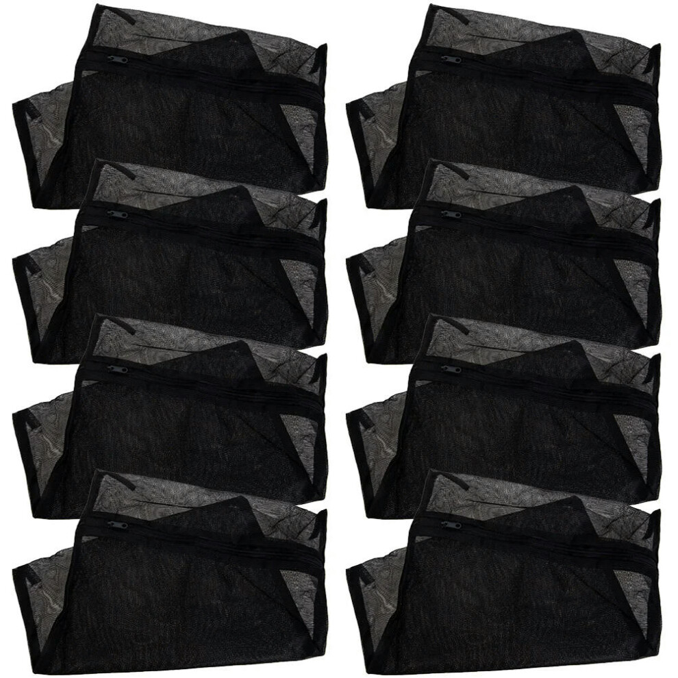 (30X23CM) 8 Pcs Black Laundry Bag Lingerie Mesh Bags Washing Machine Sock Protective Polyester Travel Garment Delicates