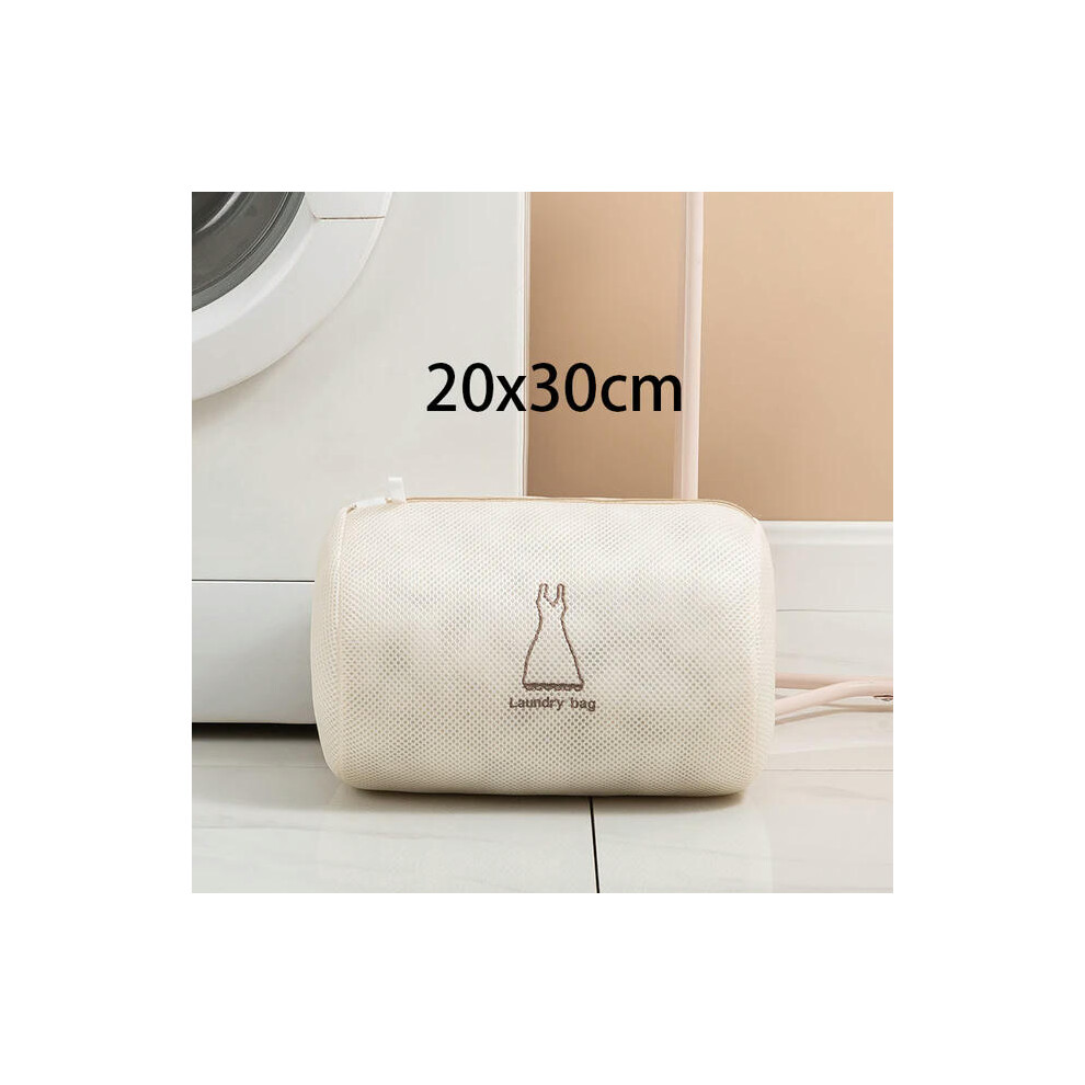 (Dress 20x30cm) Laundry Bag Fine Mesh Embroidery Print Laundry Pouch Household Clothes Cleaning Washing Bags For Washing Machines New 7Pcs Sets