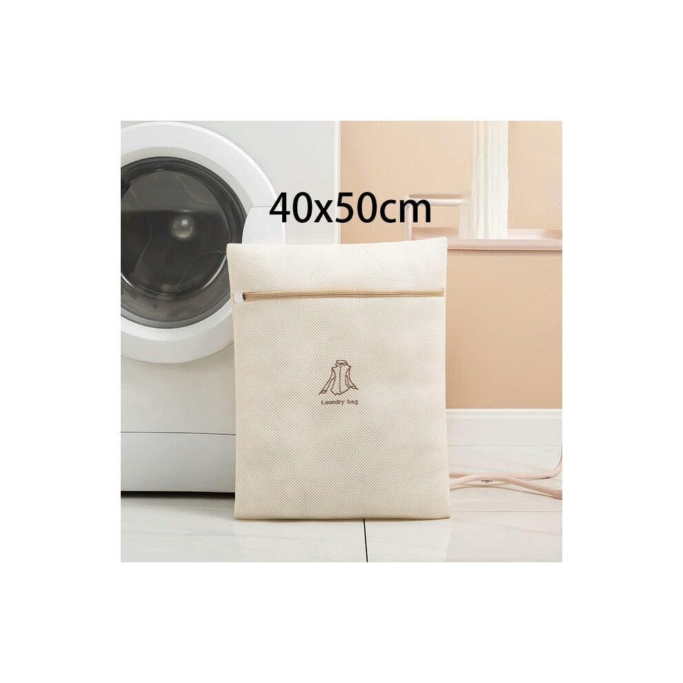 (Jacket 40x50cm) Laundry Bag Fine Mesh Embroidery Print Laundry Pouch Household Clothes Cleaning Washing Bags For Washing Machines New 7Pcs Sets