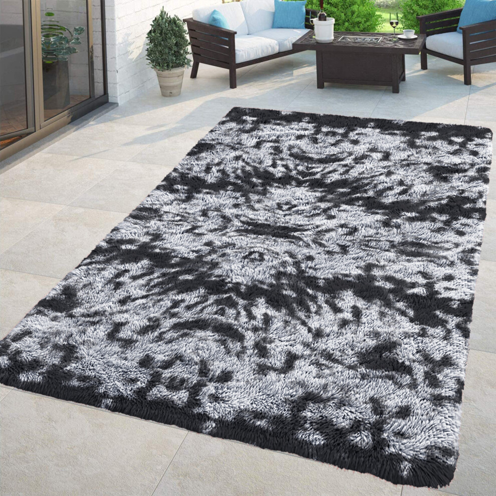 (Dark Grey, 160cm x 230cm (5ft 3" x 7ft 6")) Large Shaggy Rug Thick Pile Door Mat Runner Carpet