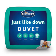 Silentnight Just Like Down 10.5 Tog Double Duvet - Luxury All Year Round Duvet Quilt with Soft Silky Down Like Fibres - Machine Washable - Double