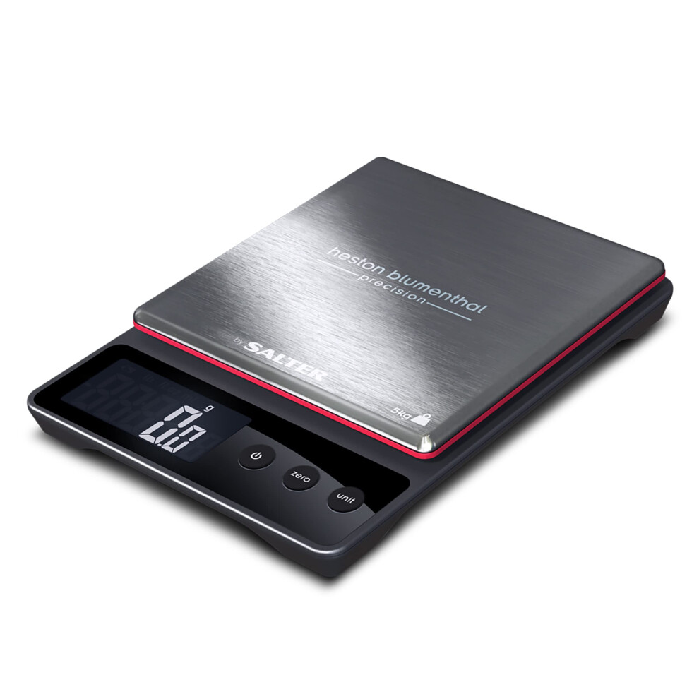 Heston Blumenthal Precision by Salter 1140A HBBKDR Digital Kitchen Scales - Premium Precision Bakers/Chef Scale, For Weighing Food/Coffee And Liquid