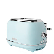 Haden Heritage Blue Toaster 2 Slice - Stainless Steel Housing - Retro Looking Toaster - Reheat, Cancel and Defrost Functions