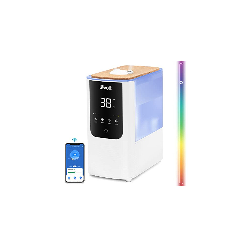Levoit Smart Warm&Cool Humidifier For Bedroom 4.5L,Amazon Exclusive,Top-Fill Aroma Diffuser For Baby | Plants With Custom Light