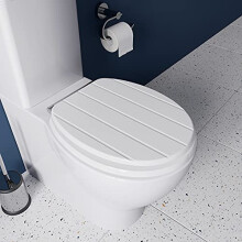 Croydex Portland Toilet Seat Tongue & Groove Design, Toilet Seat Soft Close, Quick Release for Easy Cleaning, Flexi-Fix Always Fits, White