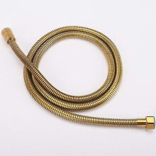 1.5m Gold Stainless Steel Shower Hose With Double Hose Twist Protection, Anti-kink With Twist Guard For Manual Shower Head