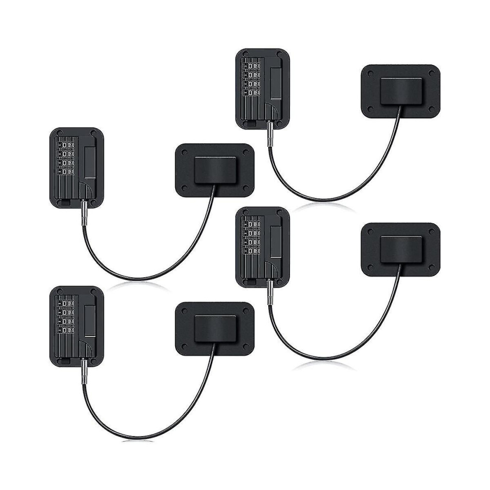 4 Packs Refrigerator Lock Cabinet Locks Closet Door Lock Fridge Password Locks Child Safety Locks (