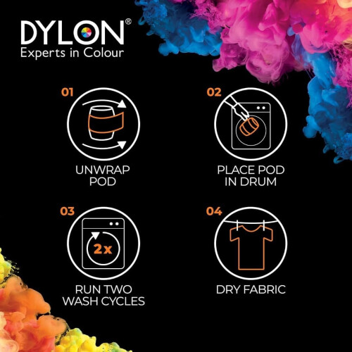 Dylon Dylon Washing Machine Fabric Dye Pod Intense Black, 350g, Packaging May Vary 1