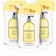 Baylis & Harding Sweet Mandarin & Grapefruit Hand Wash 1 litre Refill Pouch (Pack of 3) Vegan Friendly