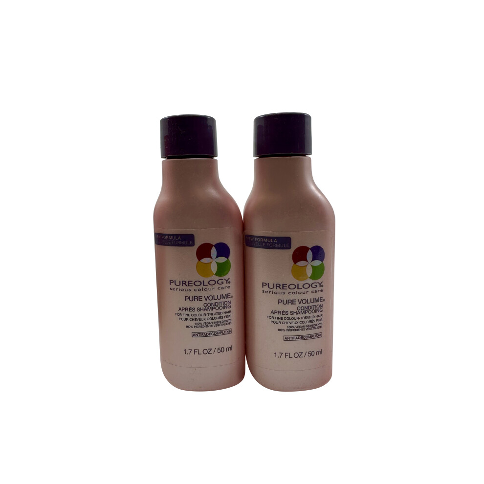 Pureology Pure Volume Conditioner Fine Color Treated Hair 1.7 OZ Set of 2