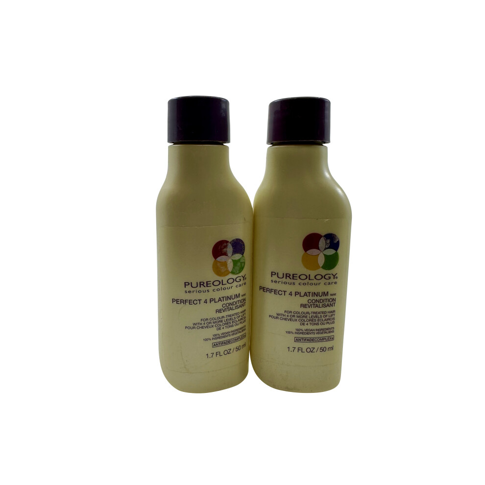 Pureology Perfect 4 Platinum Conditioner Color Treated Hair 1.7 OZ Set of 2