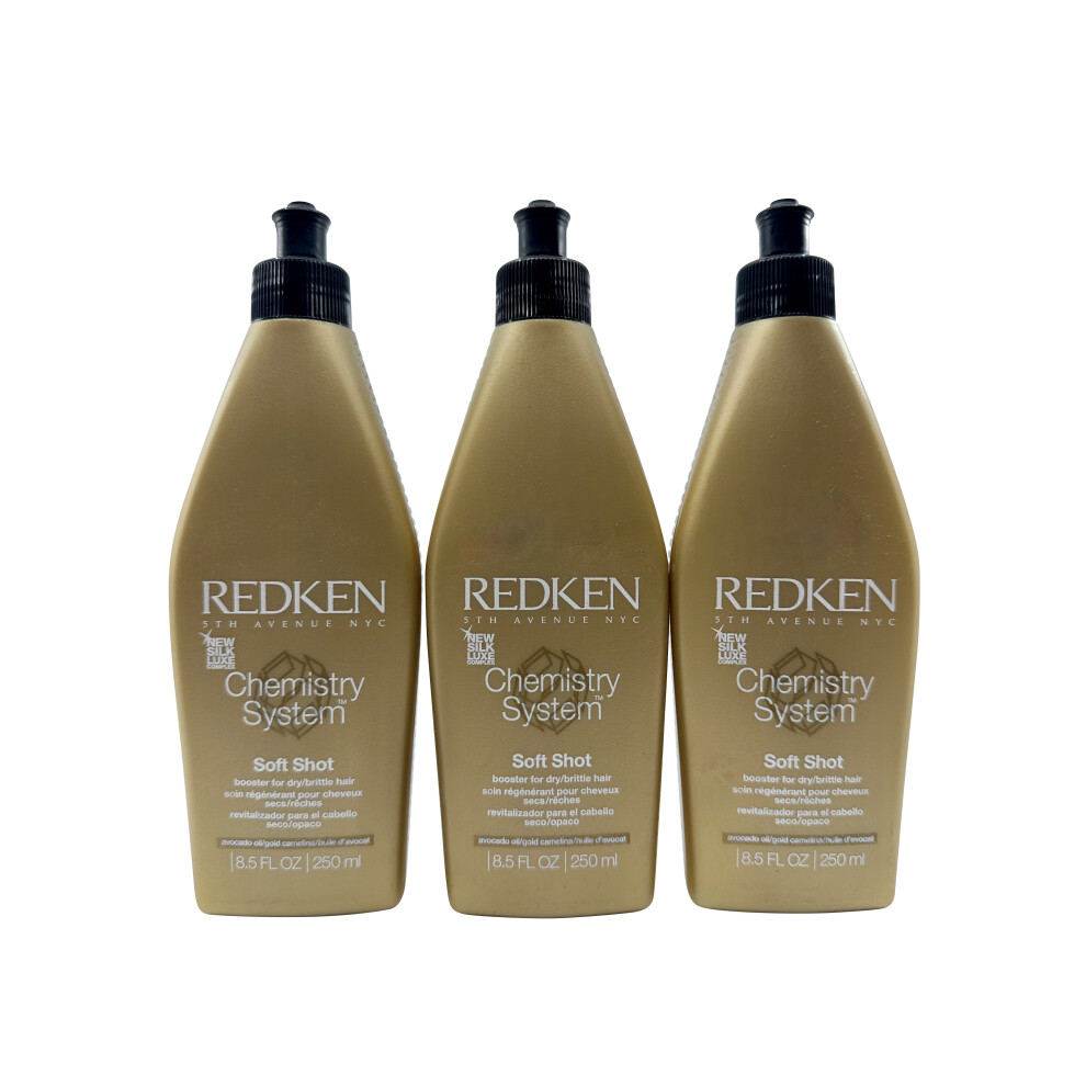 Redken Chemistry System Soft Shot Booster for Dry & Brittle Hair 8.5 OZ Set of 3