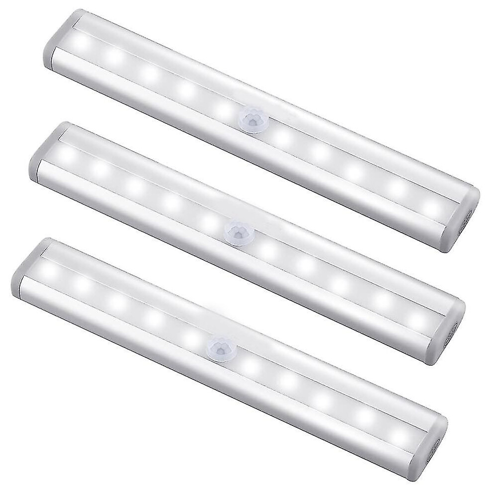 3 Pack Upgraded Usb Rechargeable 10 Led Magnetic Motion Sensor Light