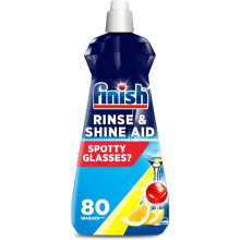Finish Finish Dishwasher Rinse & Shine Aid Lemon 400ml For Drier Glasses and Spot Prevention