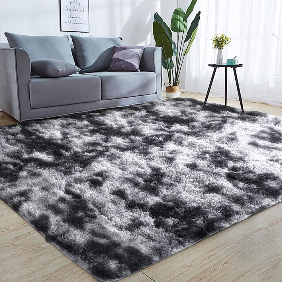 (DARK GREY, 80X150 CM) Extra Large Rugs Fluffy Shaggy Living Room Rug