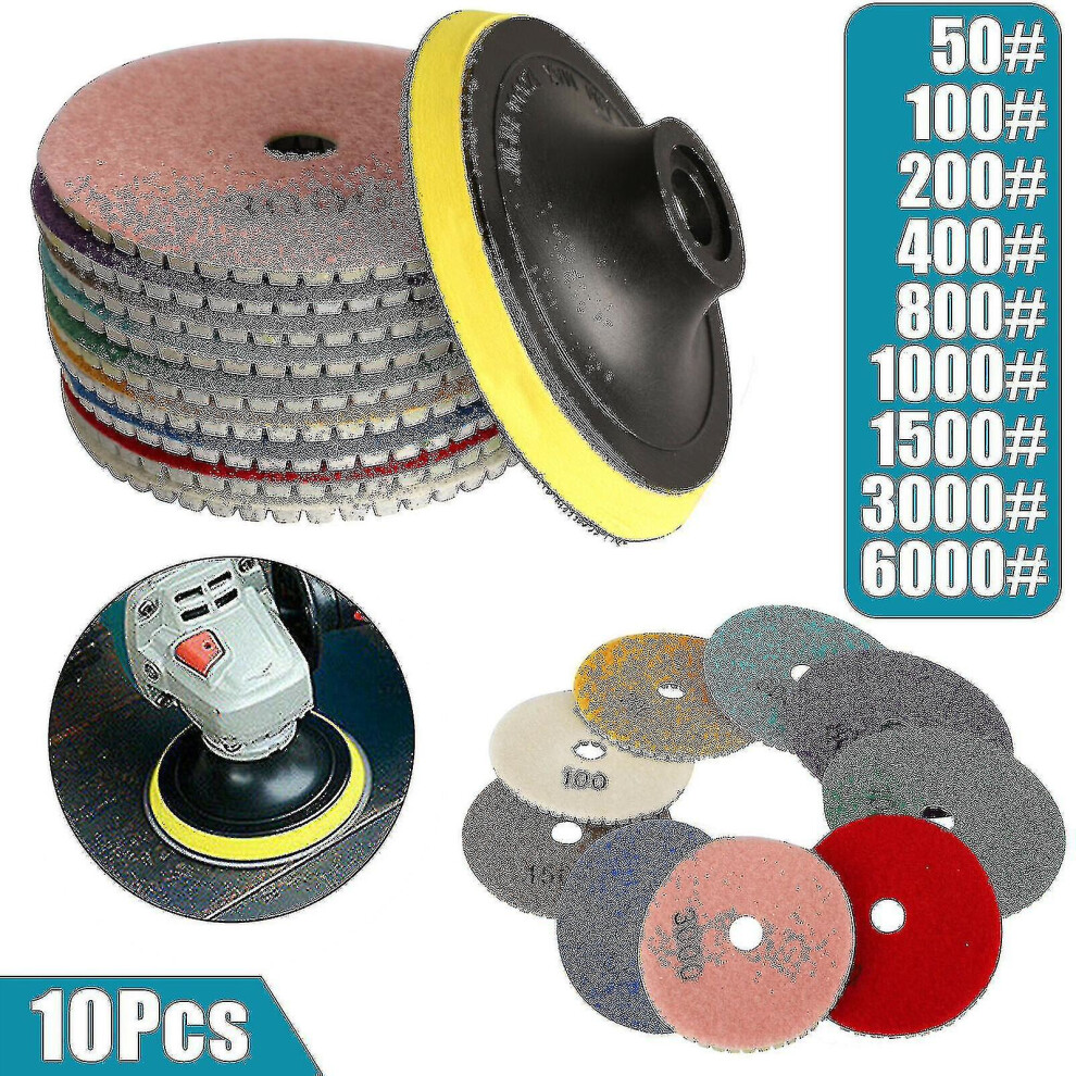 Diamond Polishing Pads Wet Dry Granite Marble Concrete Stone 9363541068948