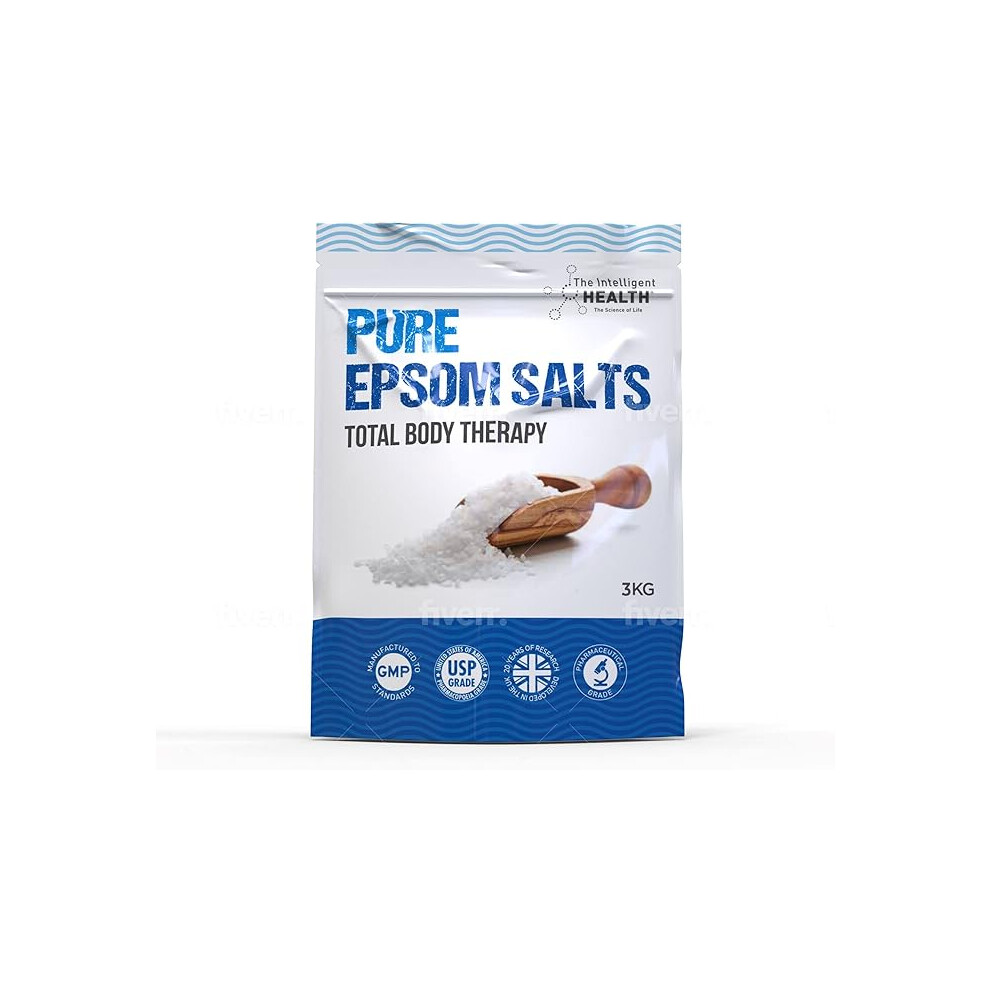 The Intelligent Health Pure Epsom Salts Magnesium Sulphate Bath Salt (3Kg Pack)