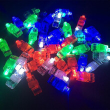 (mix color) 50pcs / Lot Led Finger Lights Glowing Dazzle Colour Laser Emitting Lamps