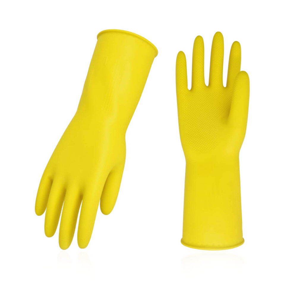 Vgo. Reusable Household Cleaning Gloves Rubber Dishwashingglove Thickness Sleeves Kitchen Cleaning Working-image-OPC-PDNGSYF-NEW