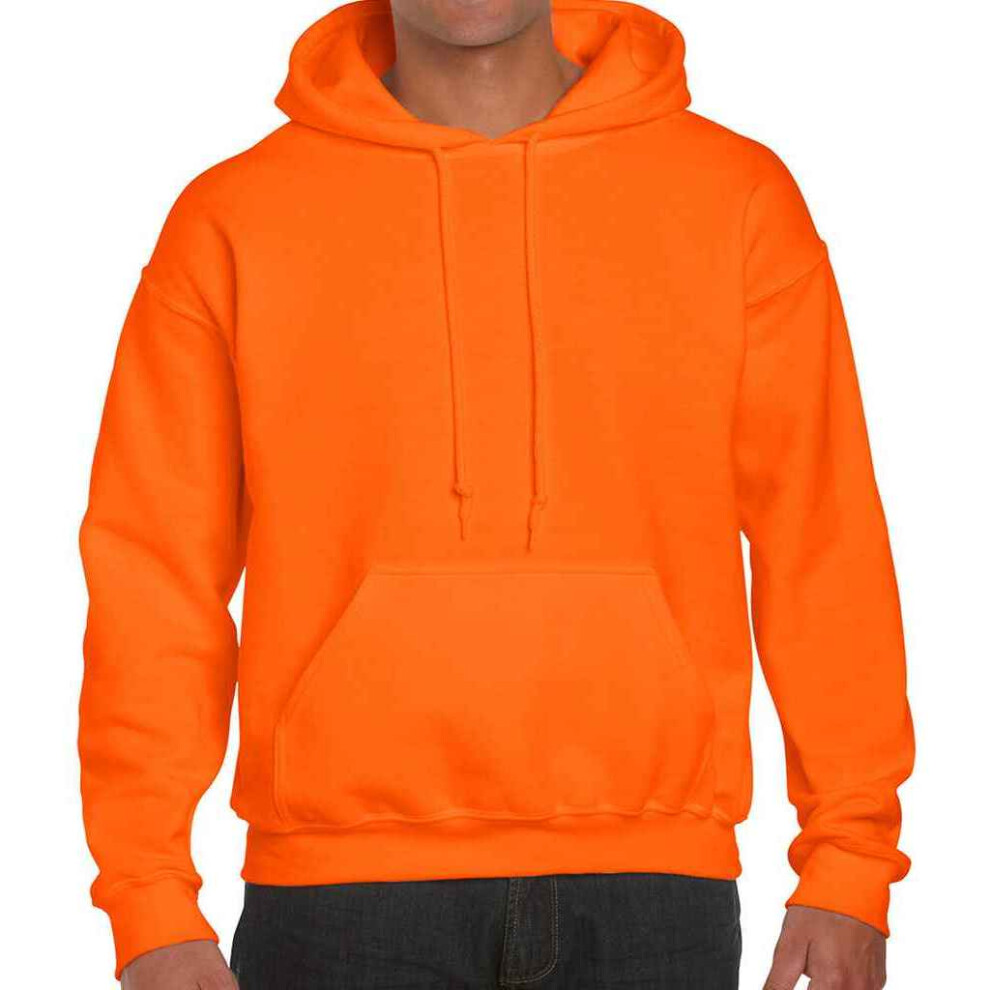 (S, Safety Orange) Gildan Mens DryBlend Hoodie