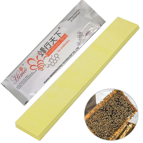 20 Pcs Bee Mite Acaricide Strip Beekeeping Bee Varroa Mite Killer Pest Control