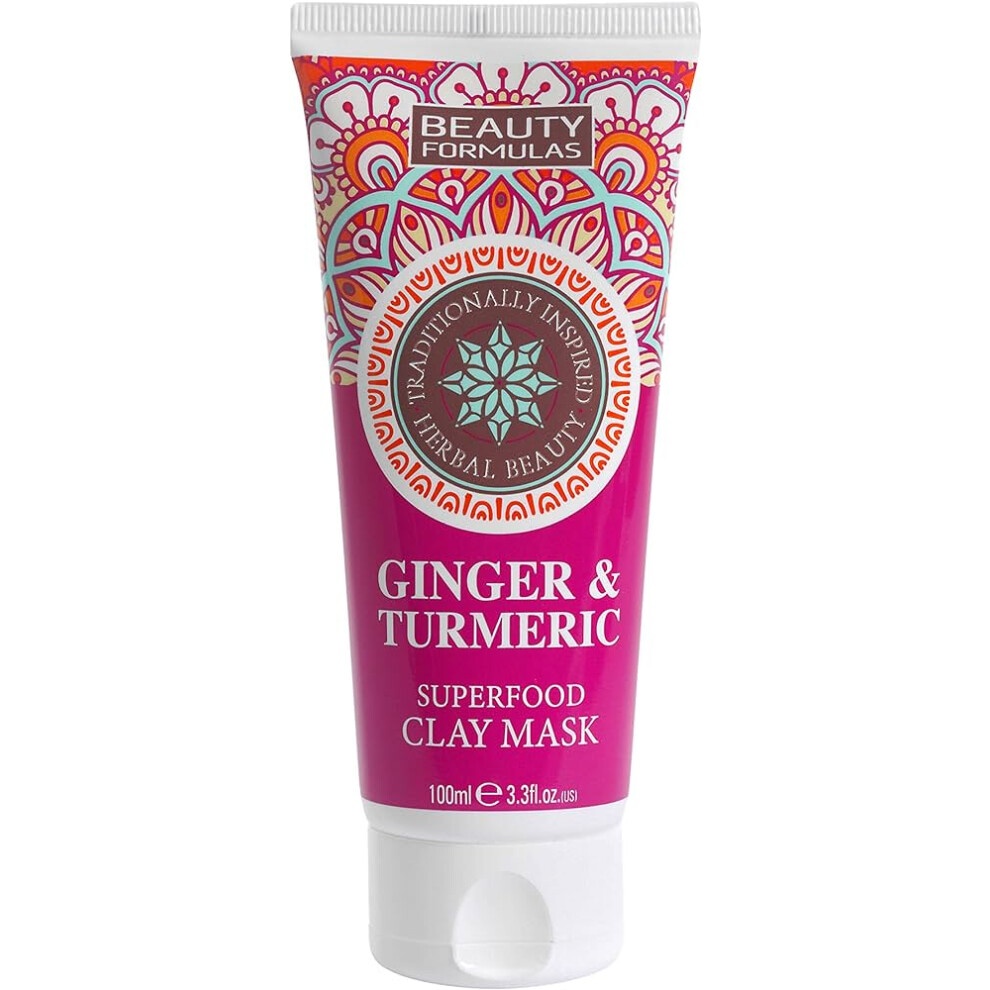 Beauty Formulas Ginger & Turmeric Clay Mask 100Ml Free Uk Postage