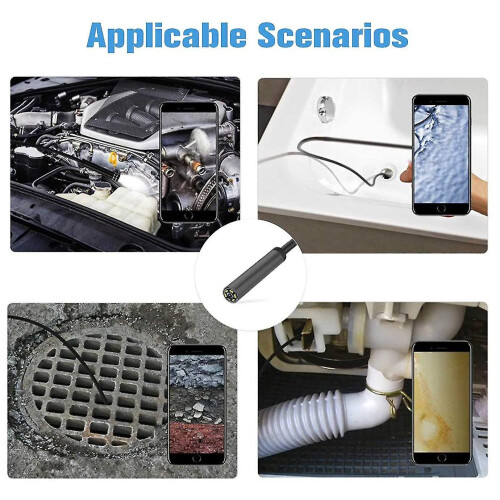 Usb Endoscope 3 In 1 Borescope 5.5mm Ultra Thin Waterproof Inspection Snake Camera Micro Usb And Type C For Otg Android, Pc, Notebooks Windows Mac Wit 2
