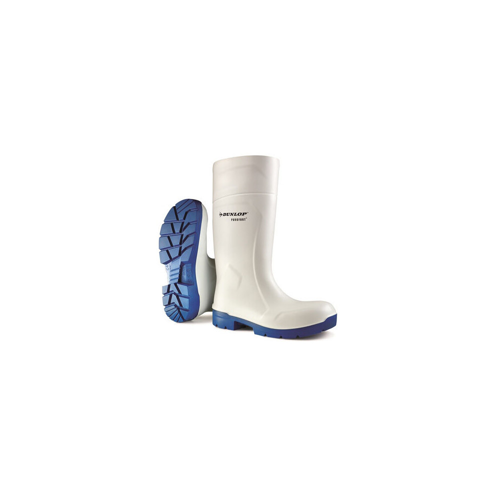 Dunlop - PUROFORT MULTIGRIP Safety Wellington Boot  White Blue Green