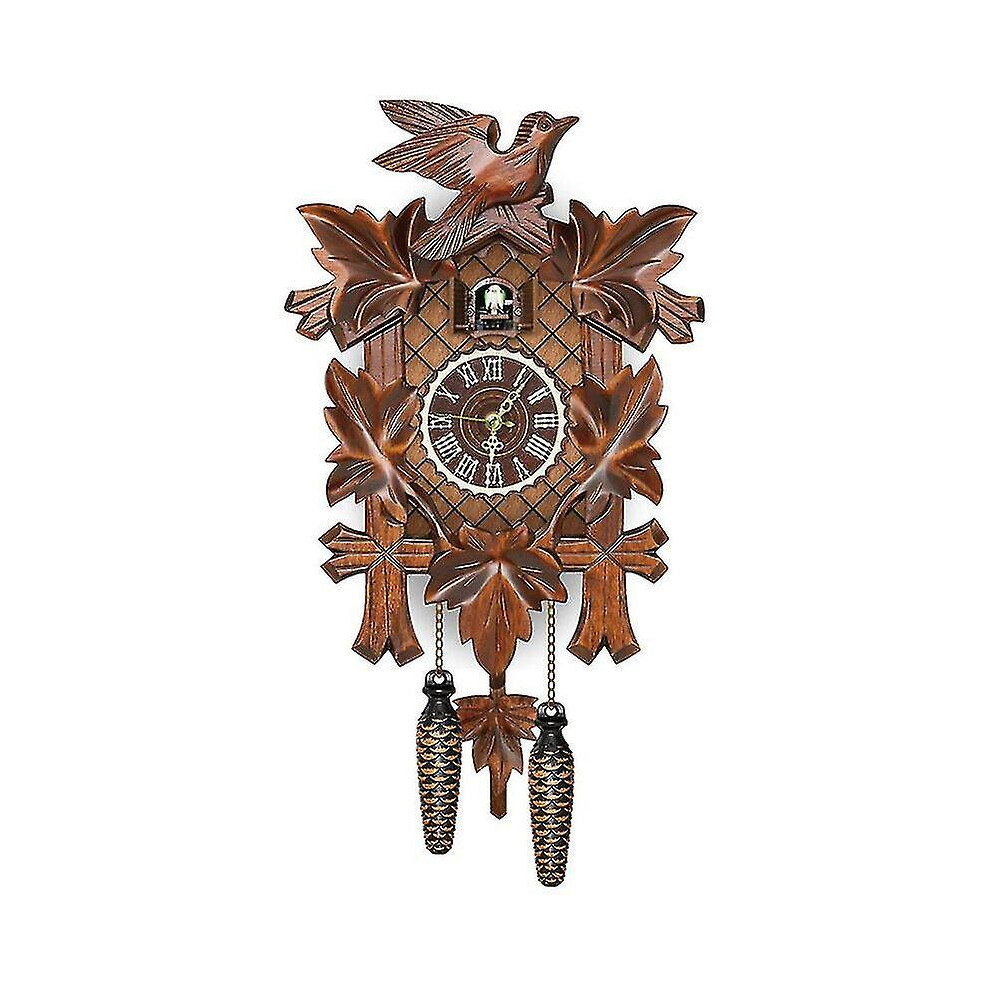 German Black Forest Cuckoo Clock Retro Nordic Style Wooden Cuckoo Wall Clock