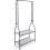 House of Home Clothes Stand with 2 Tier Shoe Rack & 4 Hooks Single Rail Wardrobe Replacement - Black 2