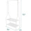 House of Home Clothes Stand with 2 Tier Shoe Rack & 4 Hooks Single Rail Wardrobe Replacement - Black 8