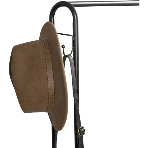 House of Home Clothes Stand with 2 Tier Shoe Rack & 4 Hooks Single Rail Wardrobe Replacement - Black 2