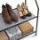 House of Home Clothes Stand with 2 Tier Shoe Rack & 4 Hooks Single Rail Wardrobe Replacement - Black 5