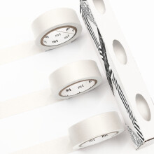 (White) MT Washi Masking Tape - Kamoi Paper Adhesive Tape - 15mm * 7m - Pack of 3