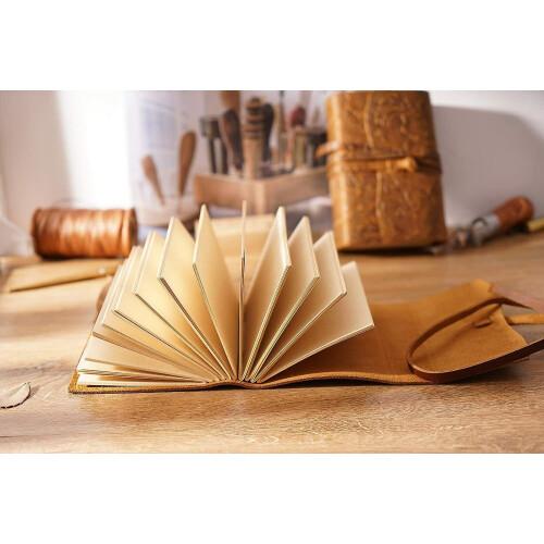 Leather Journal Embossed Handmade Travel Diary Vintage Writing Bound Notebook 1