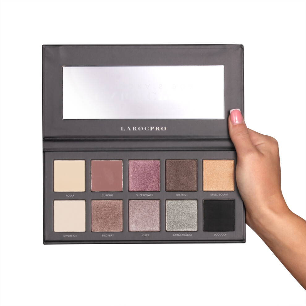 LaRoc Eyeshadow Palette - 10 Nude, Metallic Shades