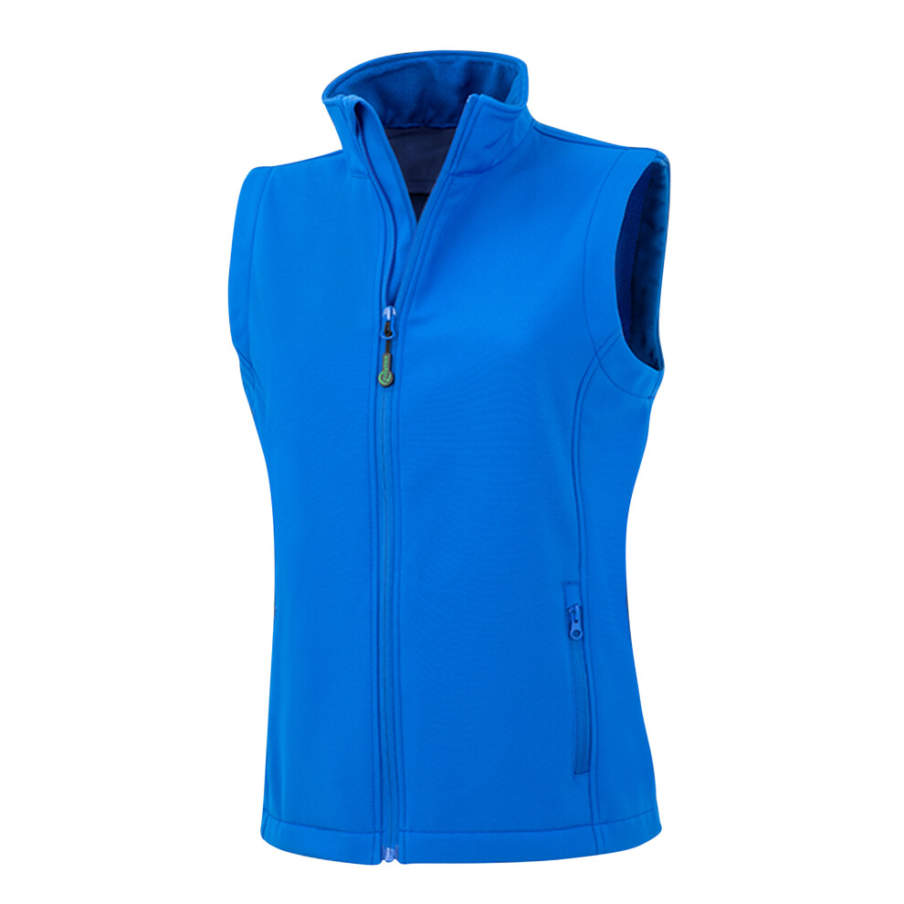 (M, Royal Blue) Result Genuine Recycled Womens/Ladies Softshell Printable Body Warmer