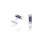 (Blue) Silver Barrel Cufflinks Five Stripes Ribbed Design 1
