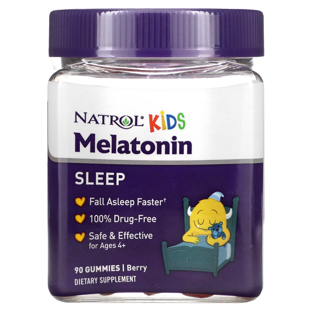 Natrol, Kids, Melatonin 1mg, Ages 4+, Berry, 90 Gummies