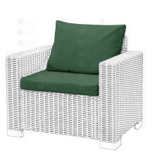 (Bottle Green, Armchair - 2Pieces ) CUSHION PADS FOR KETER ALLIBERT GARDEN FURNITURE