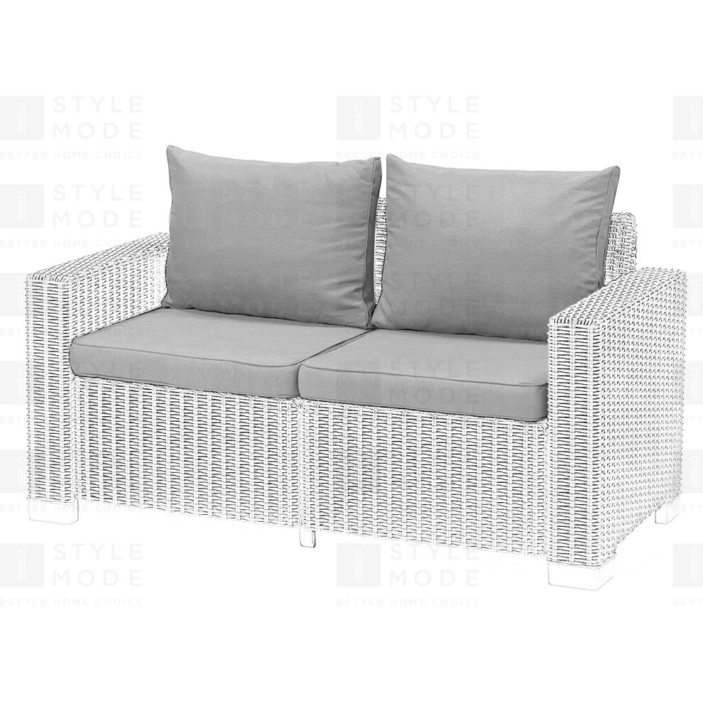 (Grey, 2 Seater - 4 Pieces ) CUSHION PADS FOR KETER ALLIBERT GARDEN FURNITURE