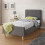 Home Source Home Source Ashbourne Fabric Upholstered Low End Bed Frame - Grey 2